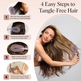 Kitsch Flexi Flow Detangler Brush with hair care products