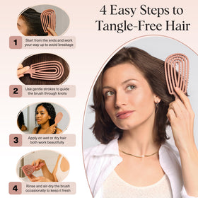 Kitsch Flexi Flow Detangler Brush with hair care products