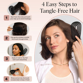 Kitsch Flexi Flow Detangler Brush with hair care products
