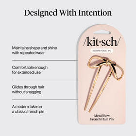 Kitsch French Hair Pin close-up on polished surface