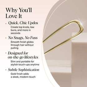 Kitsch French Hair Pin gold held in hand