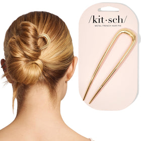 Kitsch French Hair Pin gold model front view