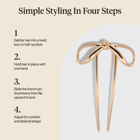 Kitsch French Hair Pin in a half-up hairstyle