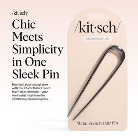 Kitsch French Hair Pin in use with a bun hairstyle