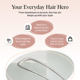 Kitsch French Hair Pin silver on a vanity