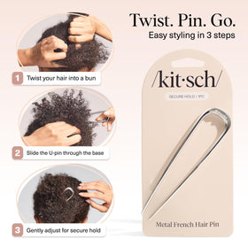 Kitsch French Hair Pin silver with accessories