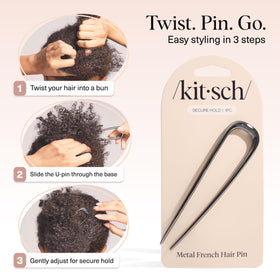 Kitsch French Hair Pin with various hairstyles