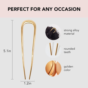 Kitsch French Hair Pins in a stylish hairstyle