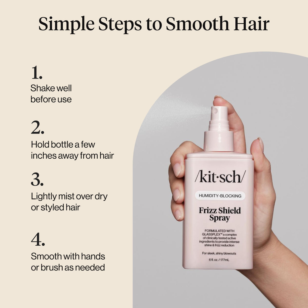 Kitsch Frizz Shield Hair Spray packaging details