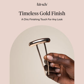 Kitsch Gold French Hair Pin in use at a casual event