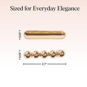 Kitsch Gold Hair Barrettes in packaging