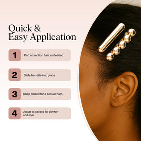 Kitsch Gold Hair Barrettes paired with casual denim outfit