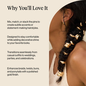 Kitsch Gold Hair Jewelry in packaging