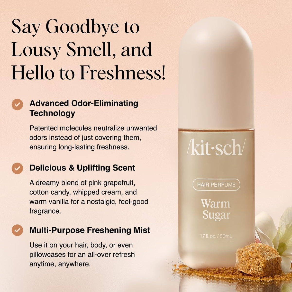 Kitsch Hair Perfume bottle with spray nozzle