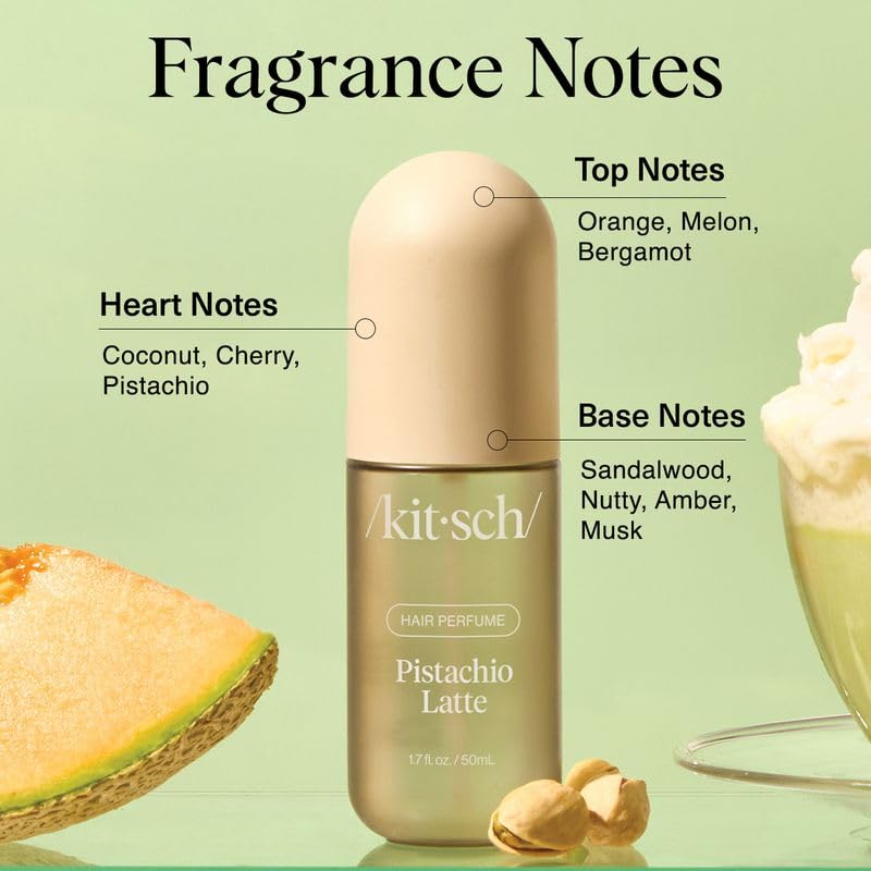 Kitsch Hair Perfume Pistachio Latte on a vanity