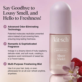 Kitsch Hair Perfume Sheer Violet 50mL bottle back view