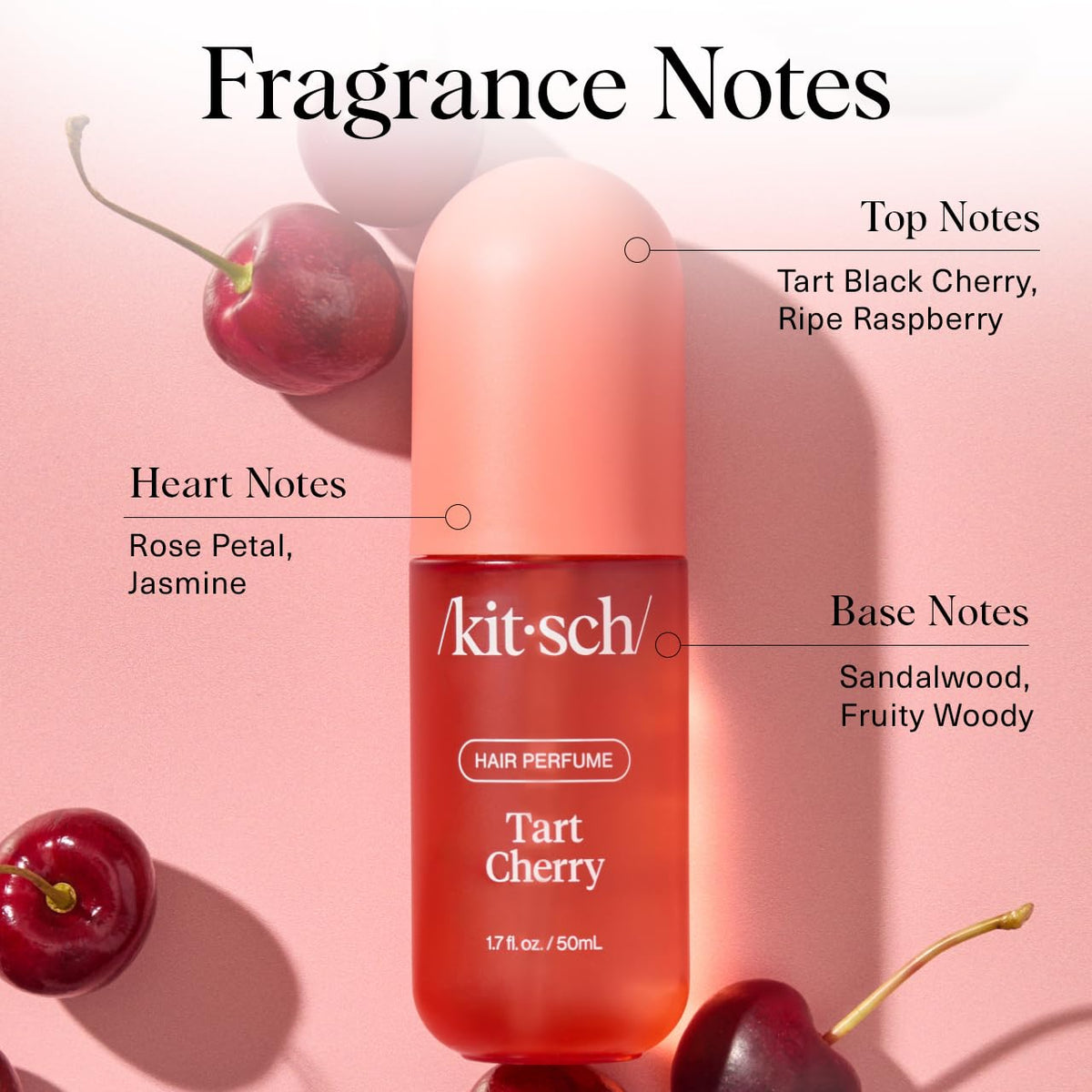 Kitsch Hair Perfume Tart Cherry bottle cap close-up
