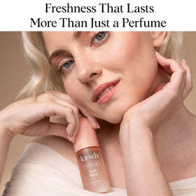 Kitsch Hair Perfume Tula Rose 50mL on a vanity