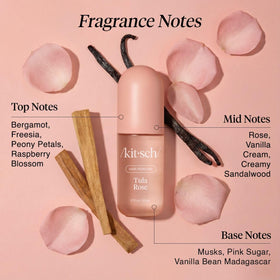 Kitsch Hair Perfume Tula Rose 50mL with flowers