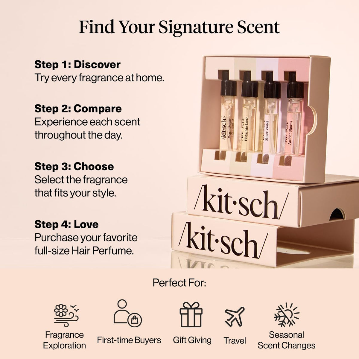 Kitsch Hair Perfume Warm Sugar scent bottle