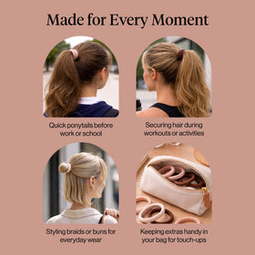 Kitsch Hair Ties being used for a braid hairstyle