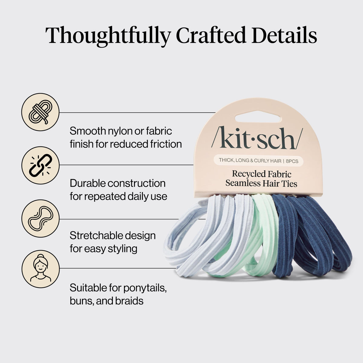Kitsch Hair Ties Garden Bouquet on a desk