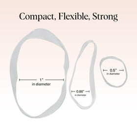 Kitsch Hair Ties in a travel pouch with other hair accessories