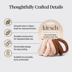 Kitsch Hair Ties in use for a ponytail hairstyle