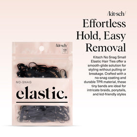 Kitsch Hair Ties No Damage 500pcs Black packaging