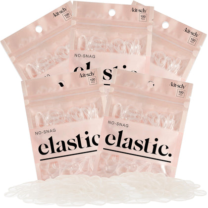 Kitsch Hair Ties No Damage 500pcs clear elastics front view