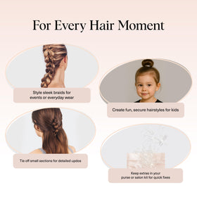 Kitsch Hair Ties No Damage clear elastics in a hand