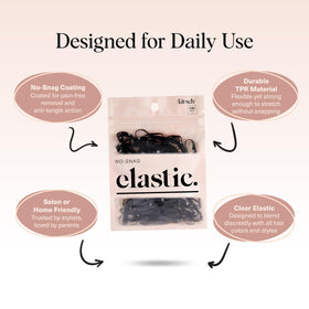 Kitsch Hair Ties No Damage in use on ponytail