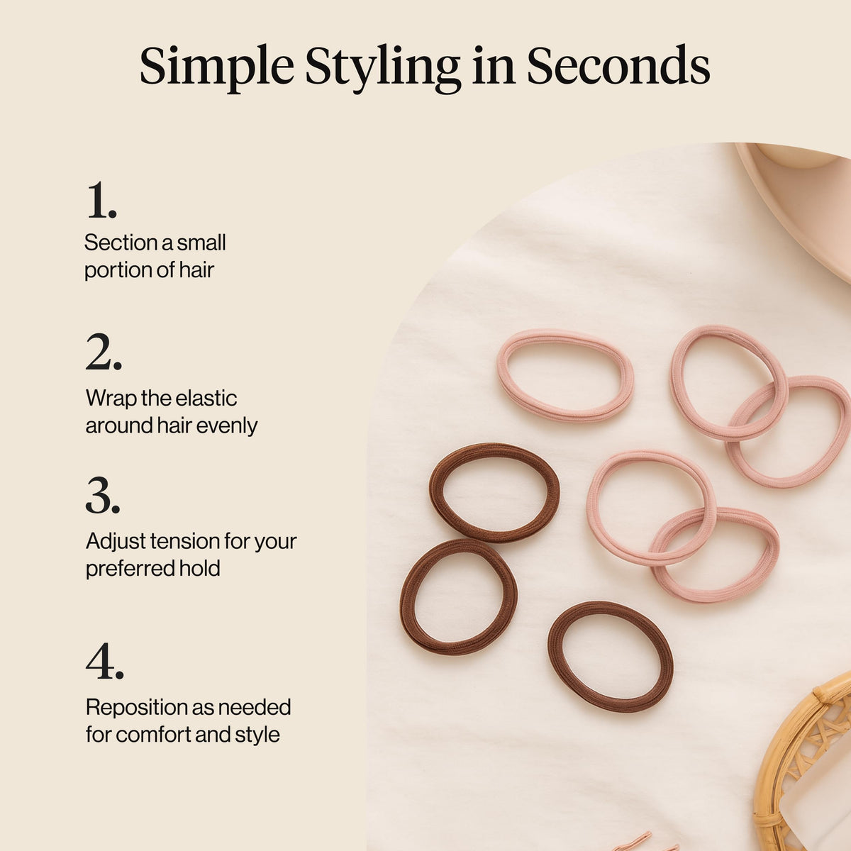 Kitsch Hair Ties on a desk with a laptop