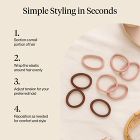 Kitsch Hair Ties on a desk with a laptop