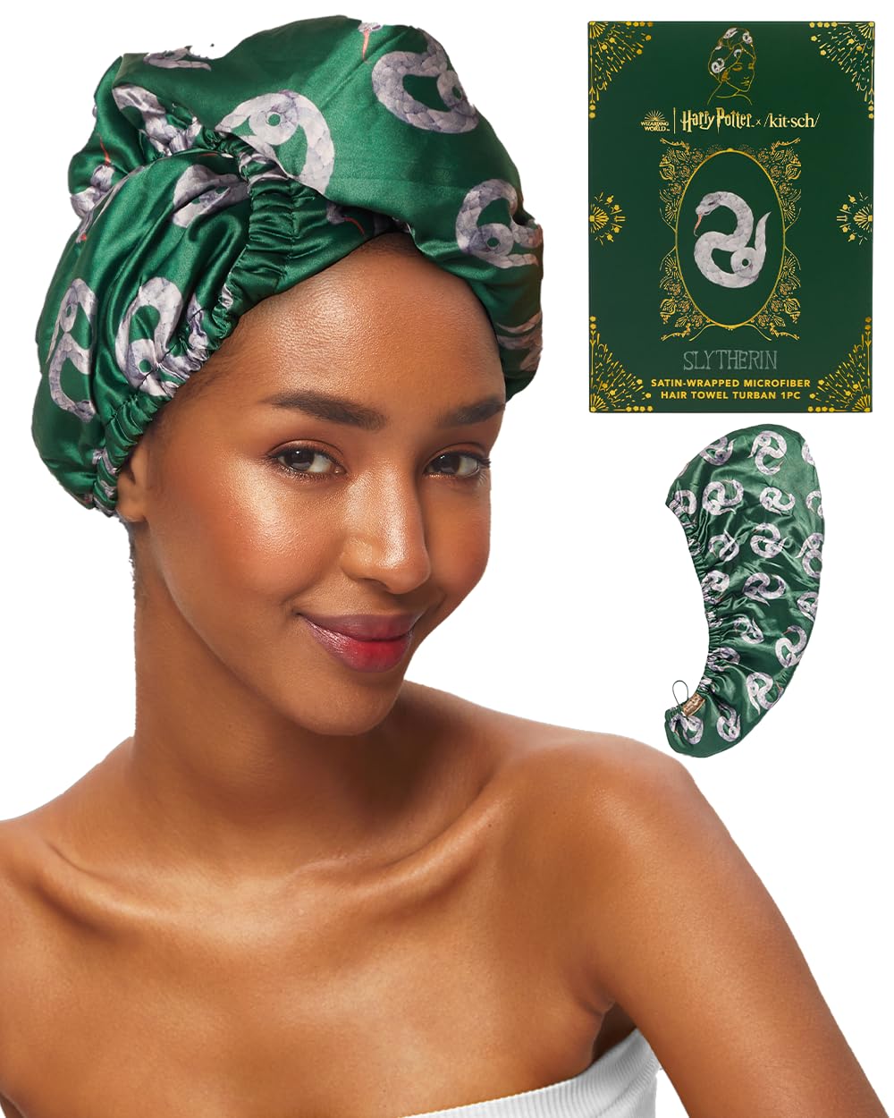 Kitsch Hair Towel Wrap folded neatly for storage
