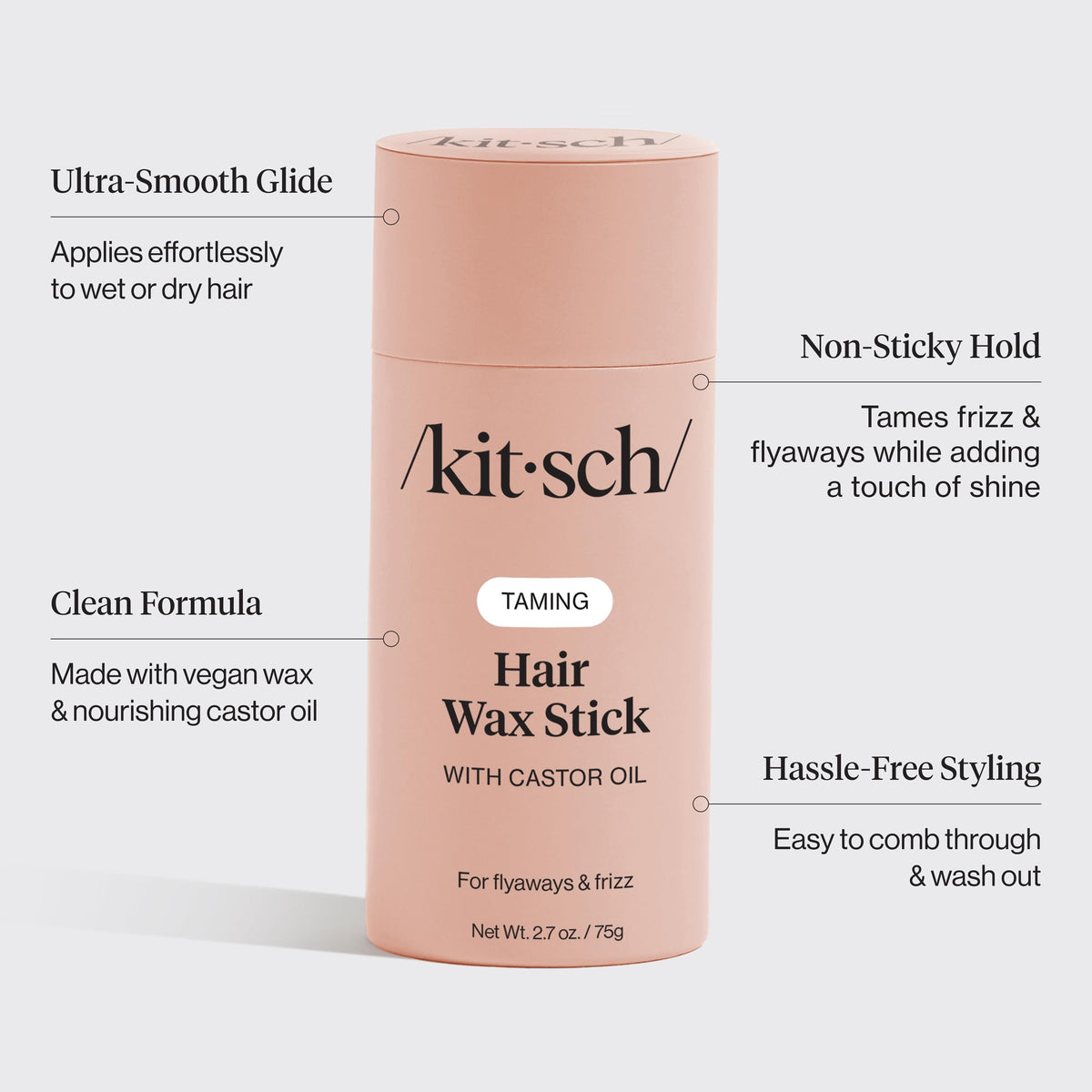 Kitsch Hair Wax Stick 2.7 oz held in hand