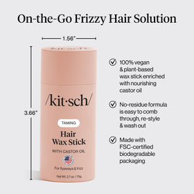 Kitsch Hair Wax Stick 2.7 oz with styled hair