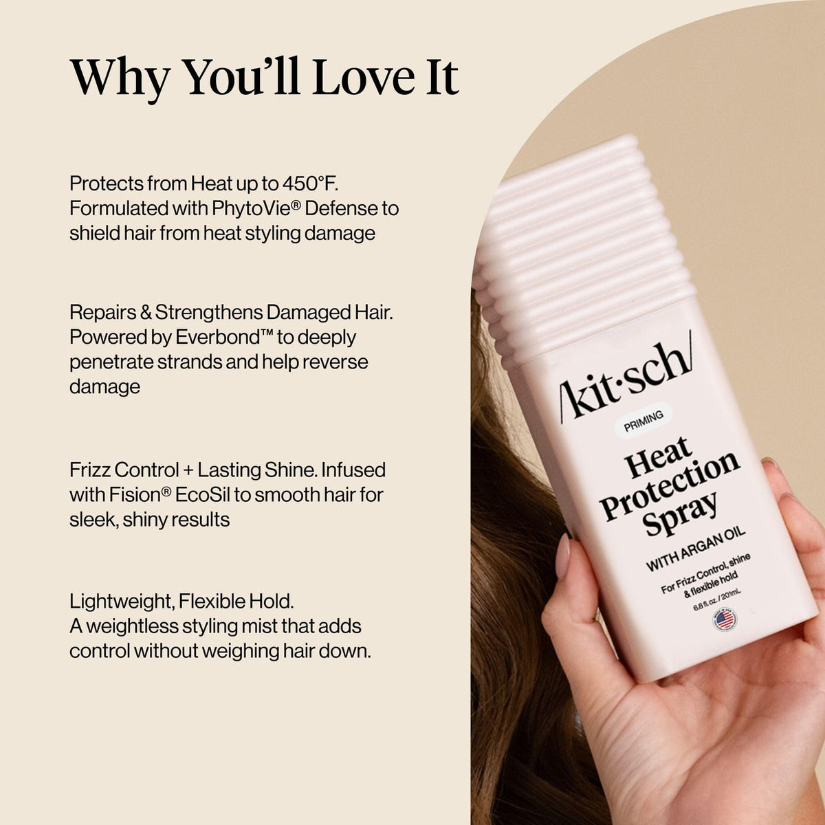 Kitsch Heat Protection Spray packaging details