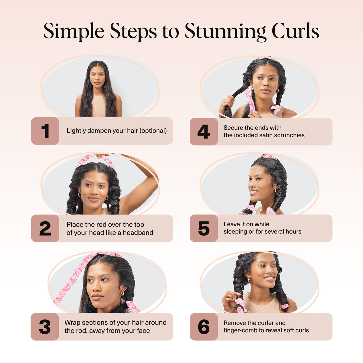 Kitsch heatless curl headband on a vanity