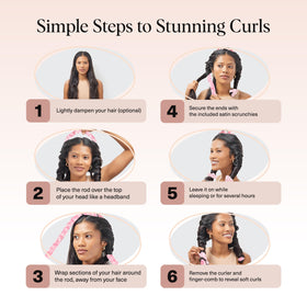 Kitsch heatless curl headband on a vanity