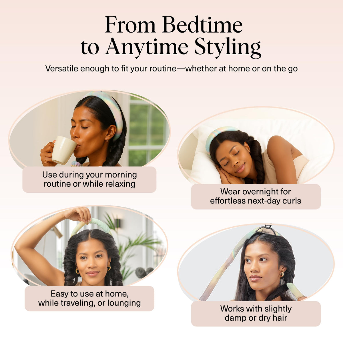 Kitsch heatless curlers in a lifestyle setting