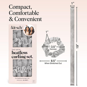 Kitsch heatless curling rod in use on long hair