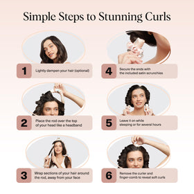 Kitsch heatless curling rod with matching scrunchies