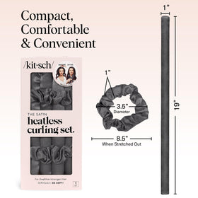 Kitsch heatless curling rod wrapped with hair