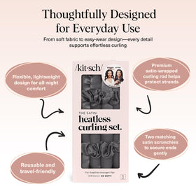 Kitsch heatless curls set displayed on a vanity