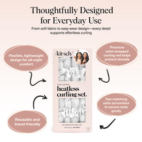 Kitsch heatless curls set displayed on a vanity