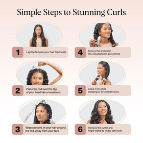 Kitsch heatless curls set with scrunchies on a vanity