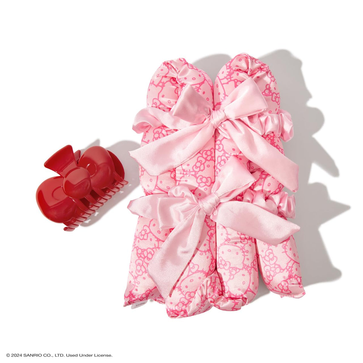 Kitsch Hello Kitty flexi rods with hair styled