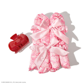 Kitsch Hello Kitty flexi rods with hair styled