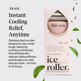 Kitsch Ice Roller for Face showing stainless steel roller